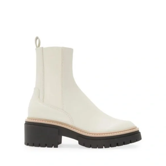 Open Edit Women's White Mya Lug Sole Chelsea Boot - Picture 1 of 6
